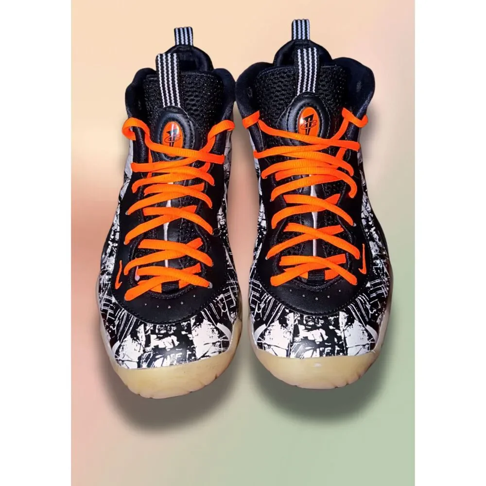 Nike Air Foamposite One GS Shattered Backboard Black Orange White Shoes Size 5Y